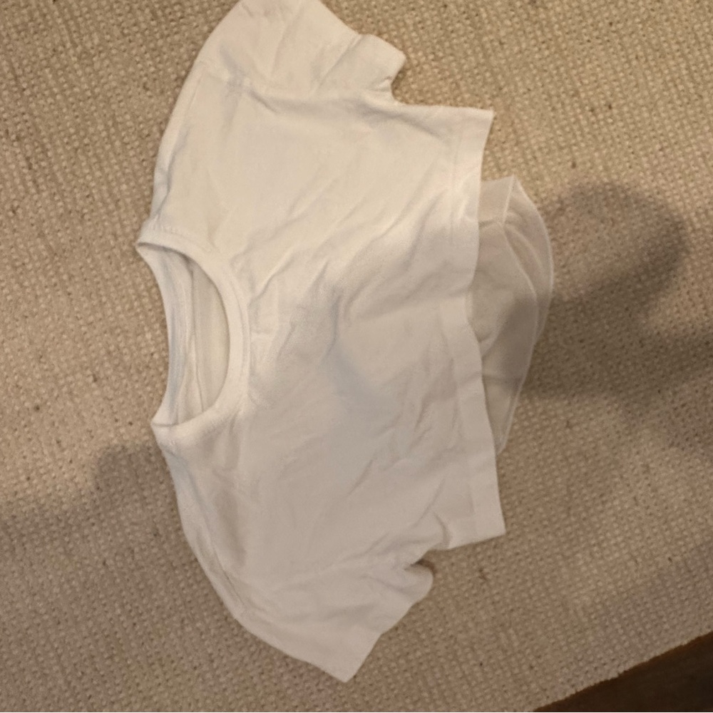 ALO White Crop Top w mesh under